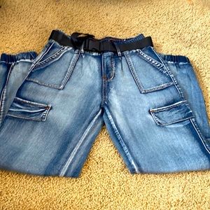 Discolored jeans